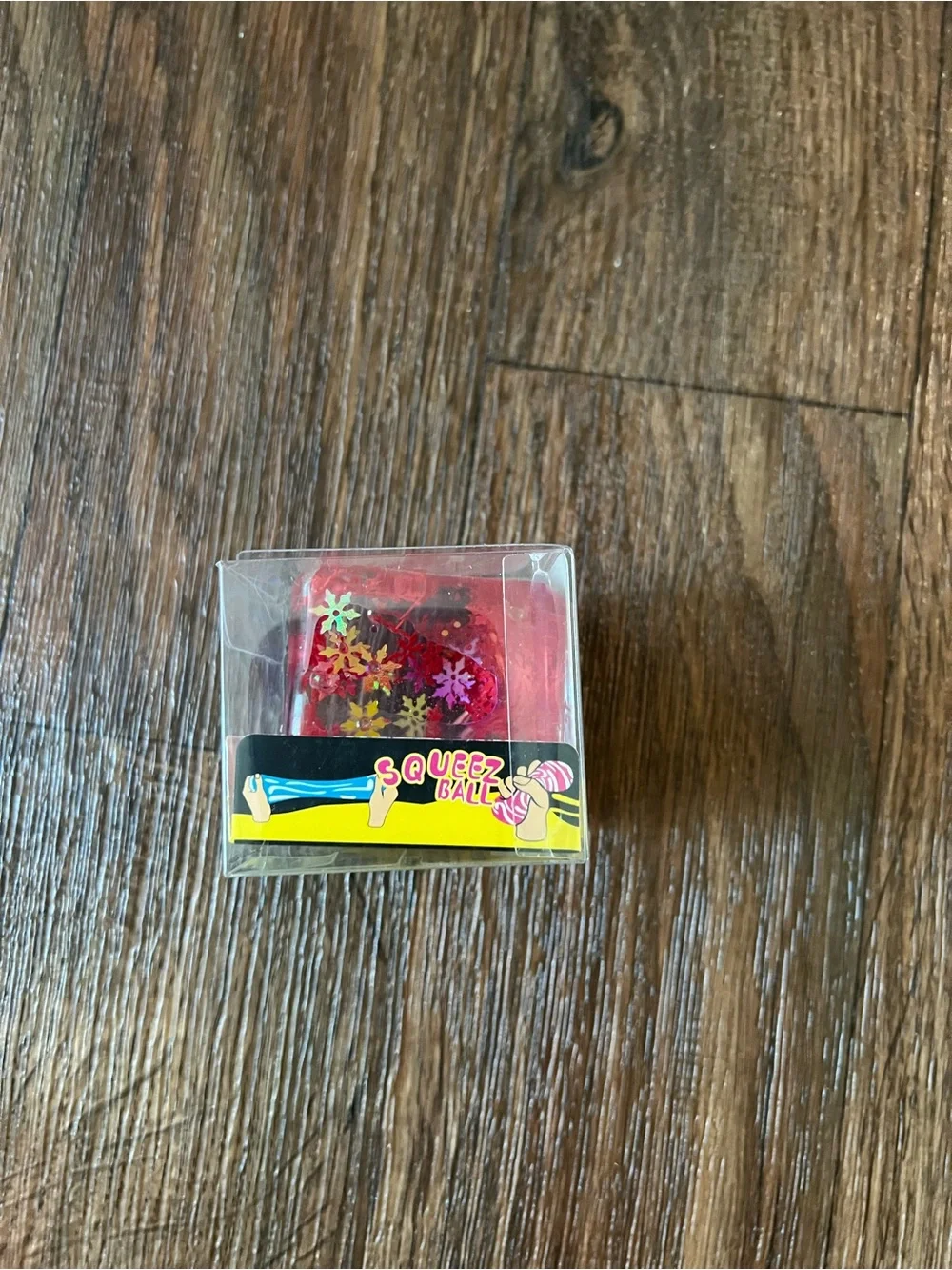 ❤️ Red Snowflake Glitter Squeeze Ball Fidget Toy ❤️